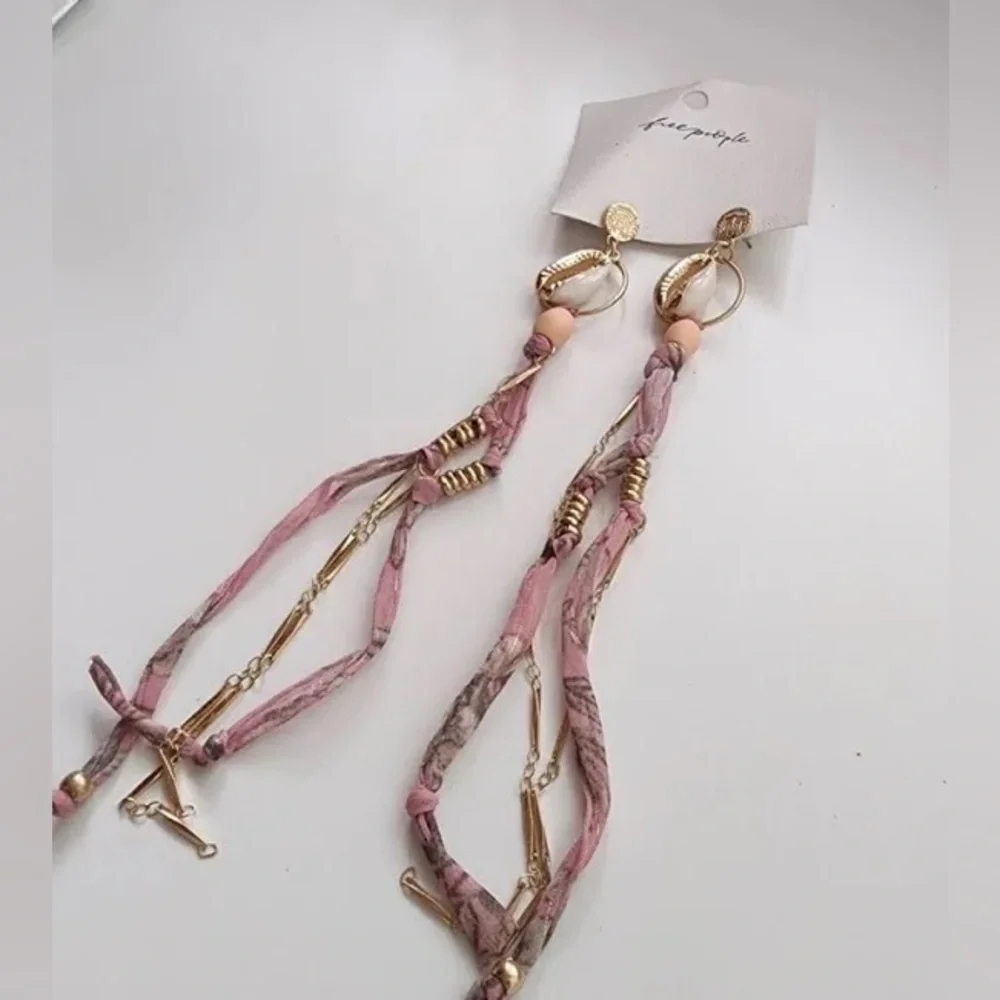 Free People Pink Tassel Earrings - Picture 5 of 8